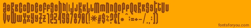 Do Not Eat This Fat Font – Brown Fonts on Orange Background