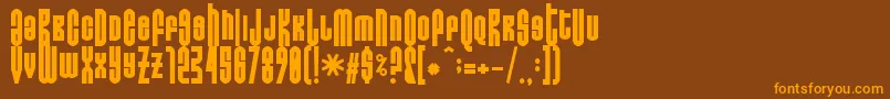 Do Not Eat This Fat Font – Orange Fonts on Brown Background