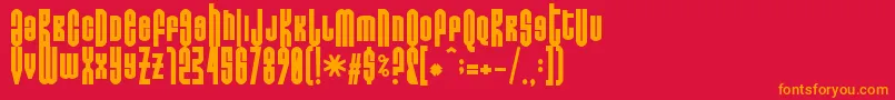 Do Not Eat This Fat Font – Orange Fonts on Red Background