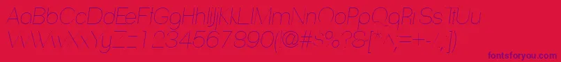 PassionsanspdabHairlineita Font – Purple Fonts on Red Background