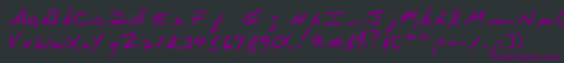 Terryshand Font – Purple Fonts on Black Background