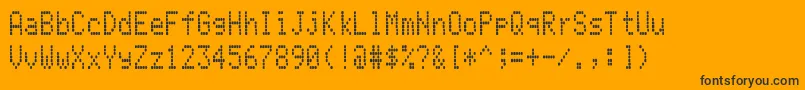 Lcdattphone Font – Black Fonts on Orange Background