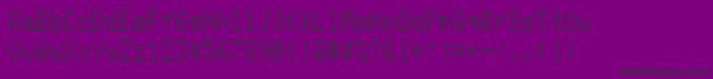 Шрифт Lcdattphone – чёрные шрифты на фиолетовом фоне