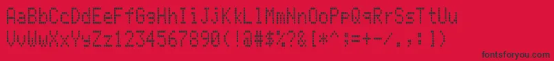 Lcdattphone Font – Black Fonts on Red Background