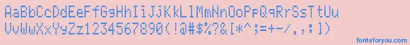 Lcdattphone Font – Blue Fonts on Pink Background