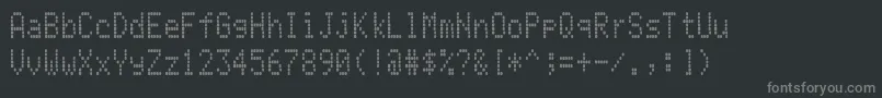 Шрифт Lcdattphone – серые шрифты на чёрном фоне