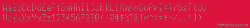 Lcdattphone Font – Gray Fonts on Red Background