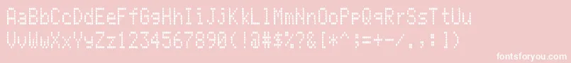 Lcdattphone Font – White Fonts on Pink Background