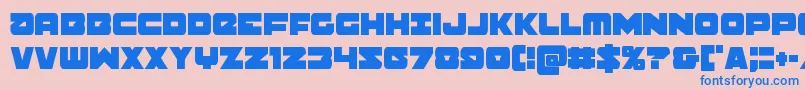 Banjincond Font – Blue Fonts on Pink Background