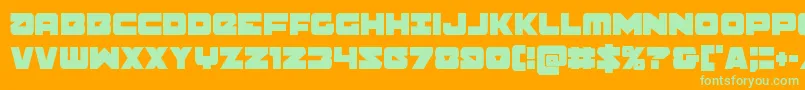 Banjincond Font – Green Fonts on Orange Background