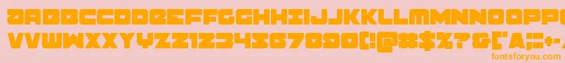 Banjincond Font – Orange Fonts on Pink Background
