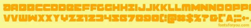 Banjincond Font – Orange Fonts on Yellow Background