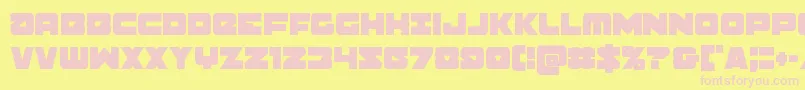 Banjincond Font – Pink Fonts on Yellow Background