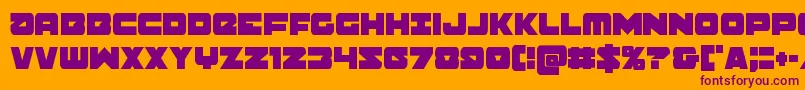 Banjincond Font – Purple Fonts on Orange Background