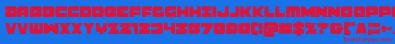 Banjincond Font – Red Fonts on Blue Background