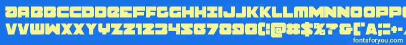 Banjincond Font – Yellow Fonts on Blue Background