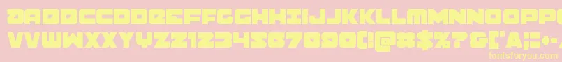 Banjincond-Schriftart – Gelbe Schriften auf rosa Hintergrund