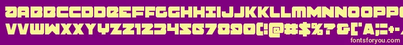Banjincond Font – Yellow Fonts on Purple Background