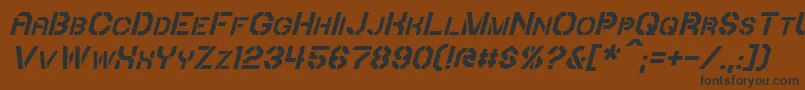fuente IoriItalic – Fuentes Negras Sobre Fondo Marrón