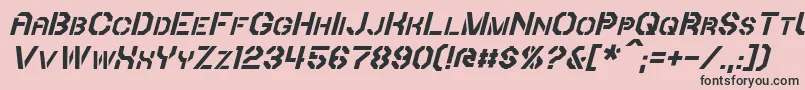 IoriItalic Font – Black Fonts on Pink Background