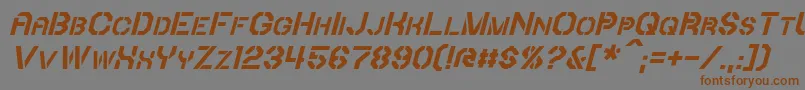 IoriItalic Font – Brown Fonts on Gray Background