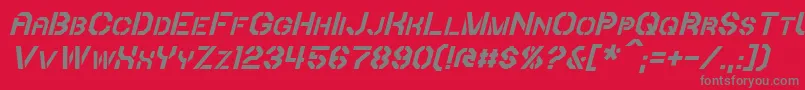 fuente IoriItalic – Fuentes Grises Sobre Fondo Rojo