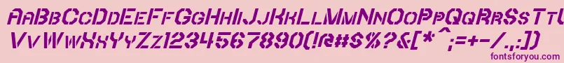 IoriItalic Font – Purple Fonts on Pink Background