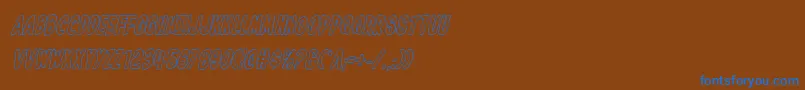 Inhouseeditionoutital Font – Blue Fonts on Brown Background