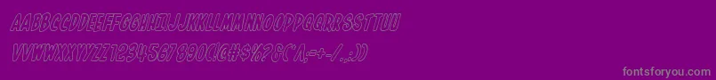 Inhouseeditionoutital Font – Gray Fonts on Purple Background