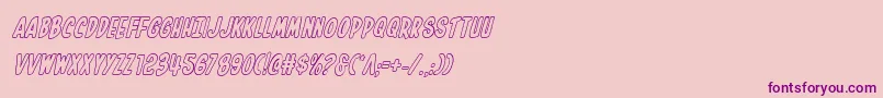 Inhouseeditionoutital Font – Purple Fonts on Pink Background