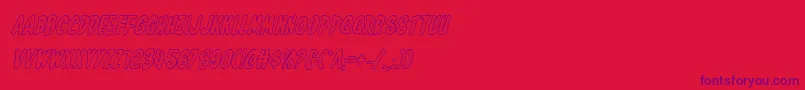 Inhouseeditionoutital Font – Purple Fonts on Red Background