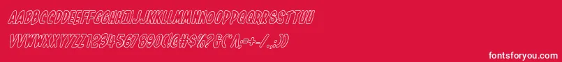 Inhouseeditionoutital Font – White Fonts on Red Background