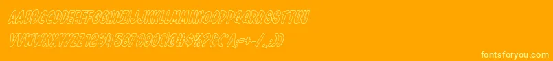 Inhouseeditionoutital Font – Yellow Fonts on Orange Background