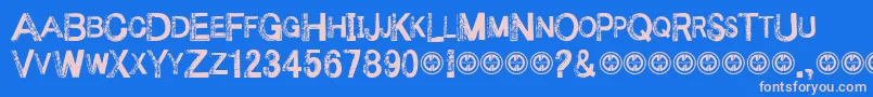 UnderyourbedPersonalUseOnly Font – Pink Fonts on Blue Background