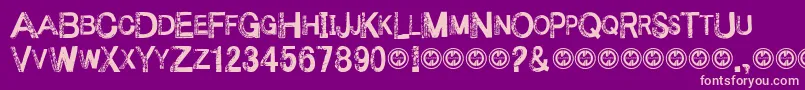 UnderyourbedPersonalUseOnly Font – Pink Fonts on Purple Background