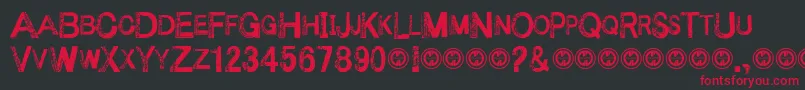 UnderyourbedPersonalUseOnly Font – Red Fonts on Black Background