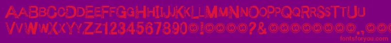 UnderyourbedPersonalUseOnly Font – Red Fonts on Purple Background
