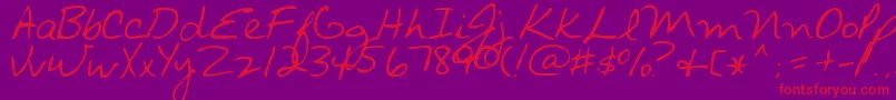 AlbumAvantquelombre Font – Red Fonts on Purple Background