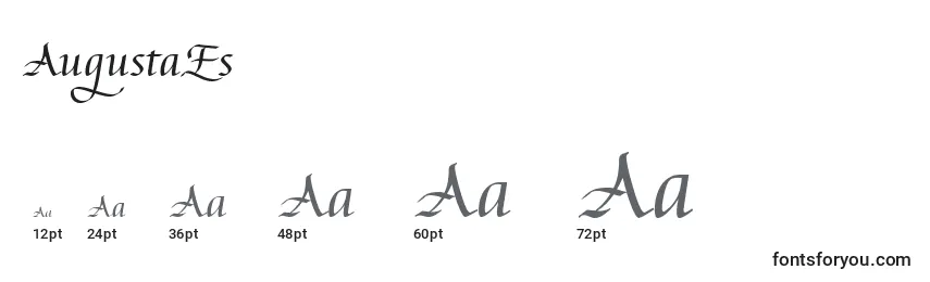 Размеры шрифта AugustaEs