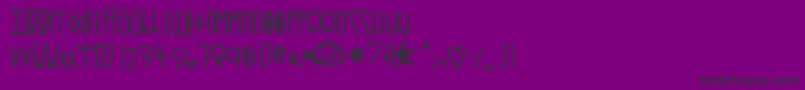 Allenswonderland Font – Black Fonts on Purple Background