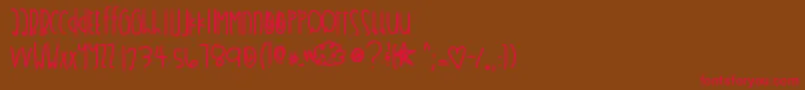 Allenswonderland Font – Red Fonts on Brown Background