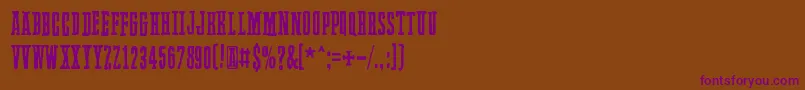 Шрифт LlamaGrazy – фиолетовые шрифты на коричневом фоне