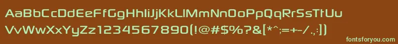 Fonte SonySketchEf – fontes verdes em um fundo marrom