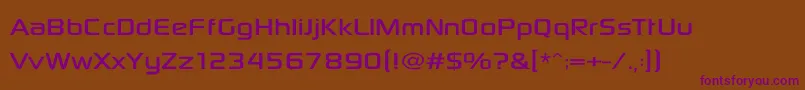 Fonte SonySketchEf – fontes roxas em um fundo marrom