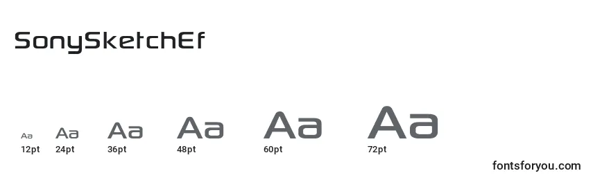 SonySketchEf Font Sizes