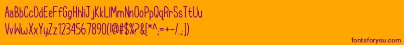 CupcakeSmiles Font – Purple Fonts on Orange Background