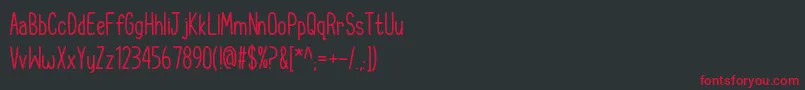 CupcakeSmiles Font – Red Fonts on Black Background