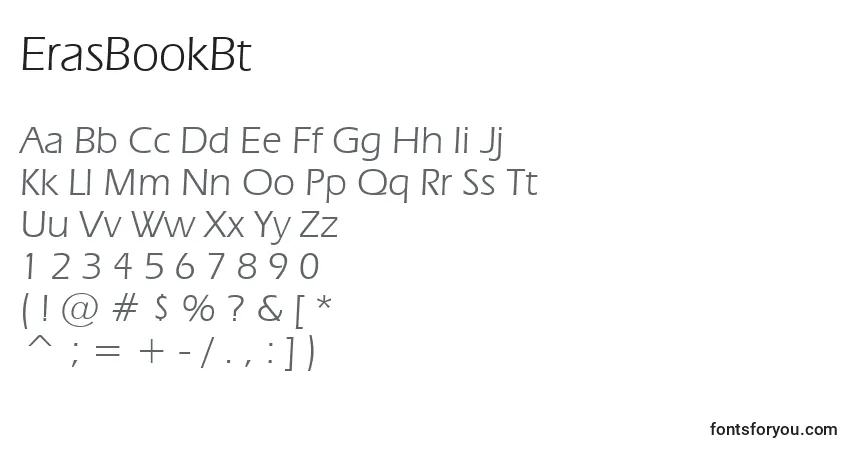 Fuente ErasBookBt - alfabeto, números, caracteres especiales