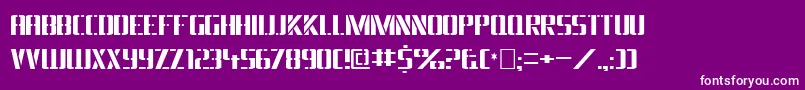 DsArmyCyr Font – White Fonts on Purple Background