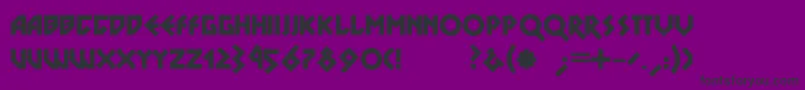 Шрифт Dsnovac – чёрные шрифты на фиолетовом фоне